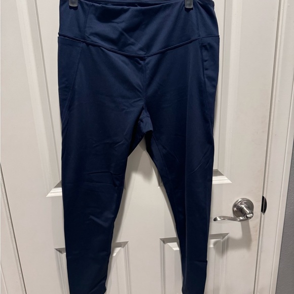 Zella Navy 7/8 leggings size Large - Picture 1 of 2